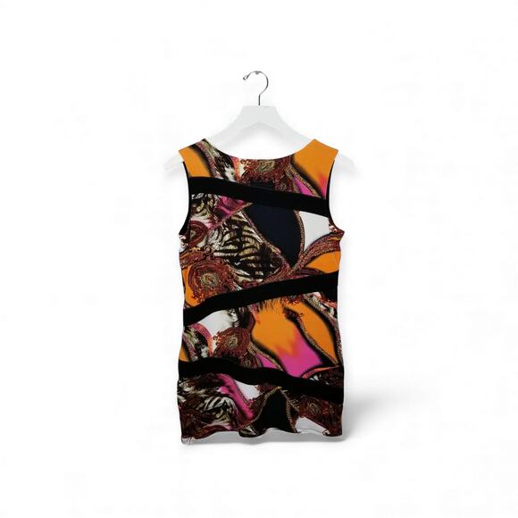 EVA VARRO Colorblock Sheath Knit Minidress - Size Small - Picture 3 of 7